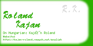 roland kajan business card